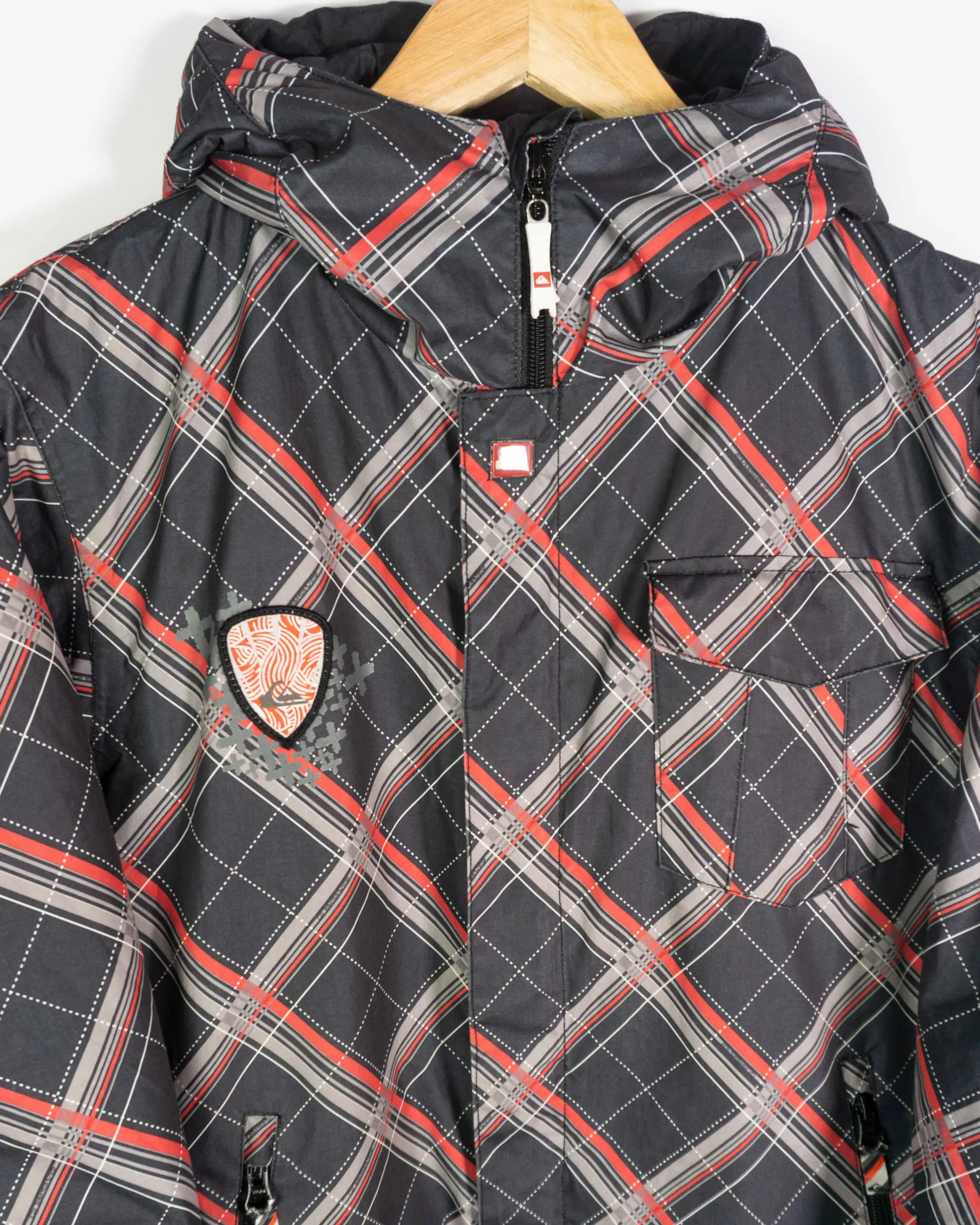 Abrigo Quiksilver vintage 00s gris XS - Lacaie Vintage Abrigo Quiksilver vintage 00s gris XS - Imagen 2