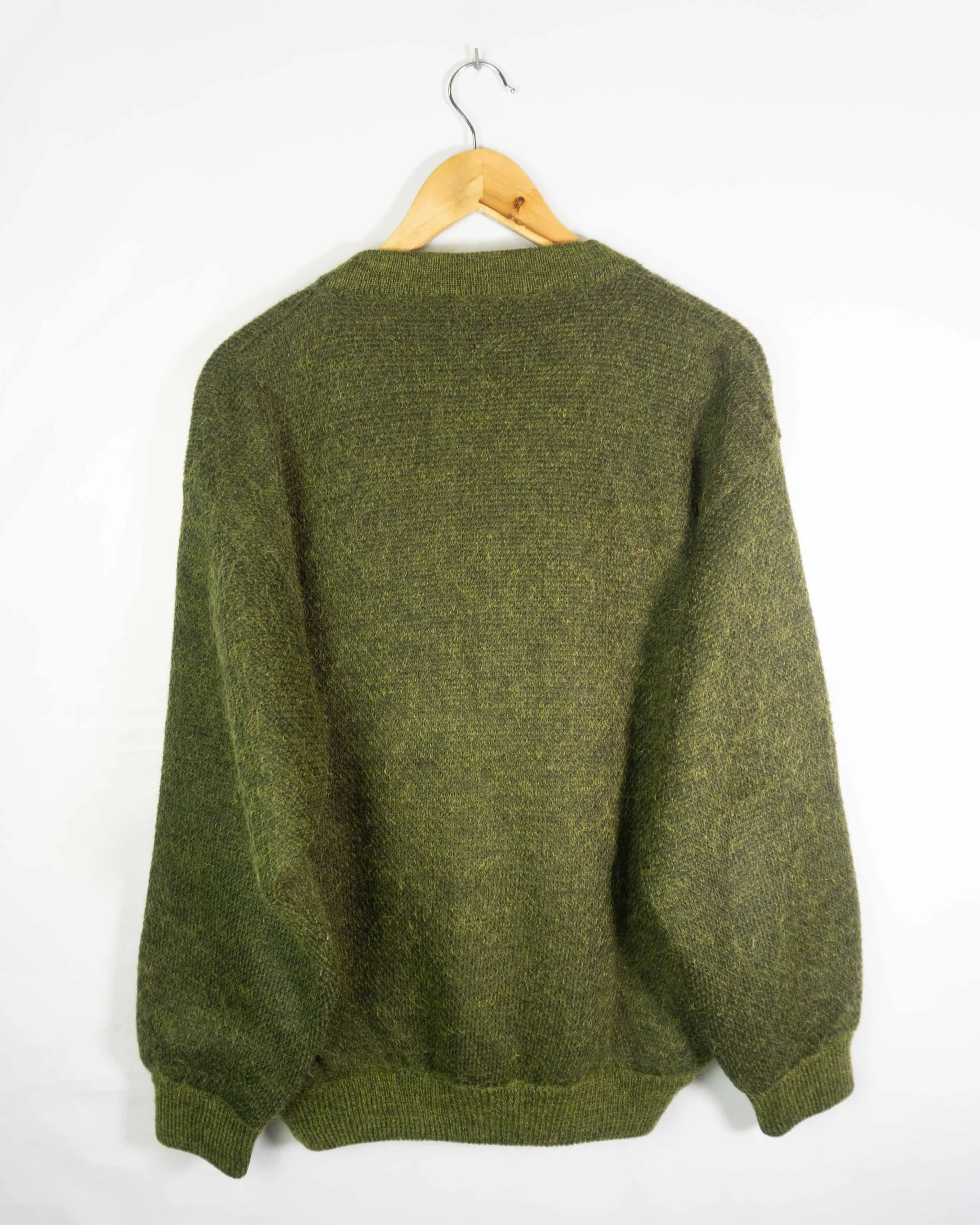 Cárdigan mohair vintage 90s verde L - Lacaie Vintage Cárdigan mohair vintage 90s verde L - Imagen 3