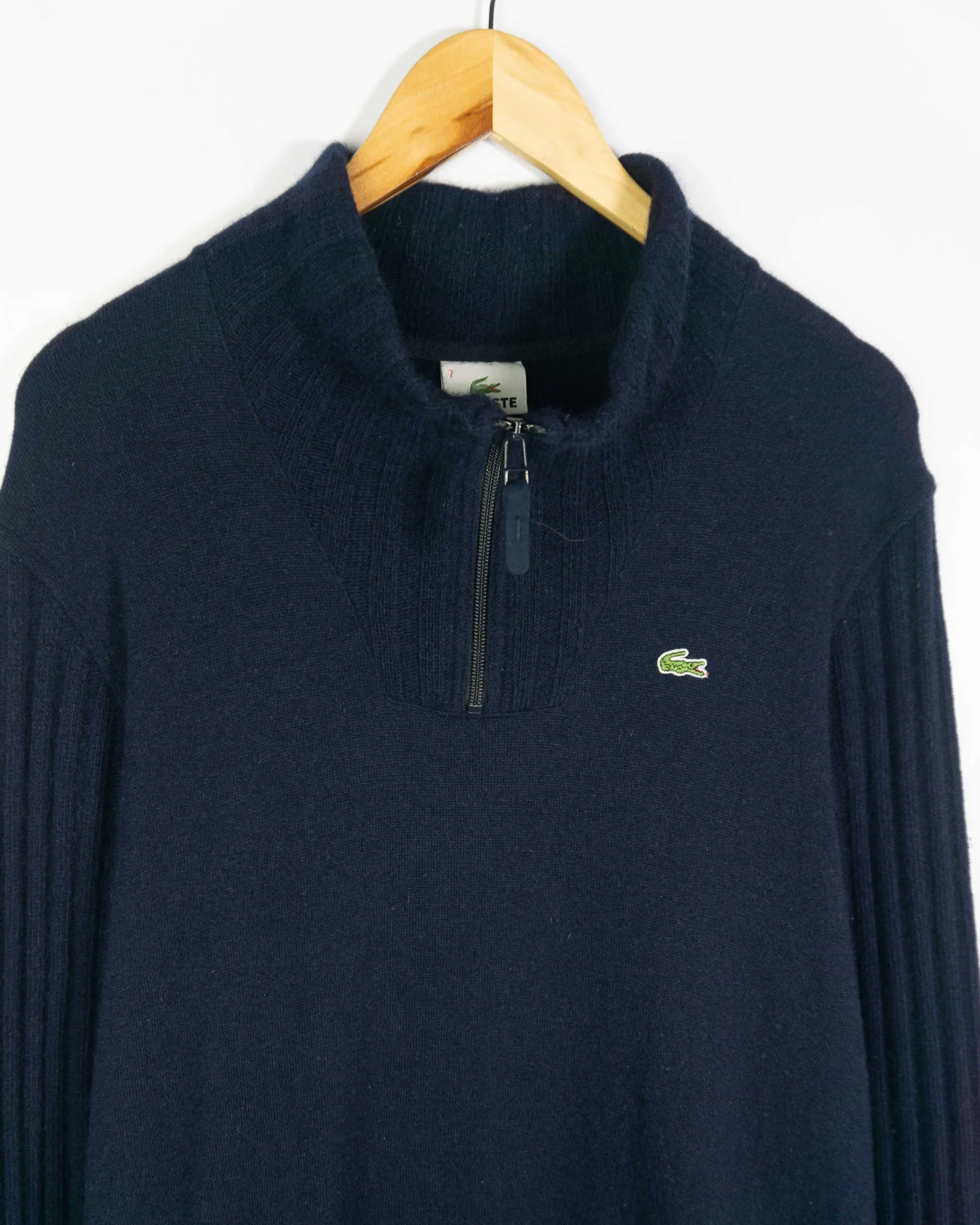 Jersey 1/4 zip Lacoste vintage 00s azul marino XL - Lacaie Vintage Jersey 1/4 zip Lacoste vintage 00s azul marino XL - Imagen 2