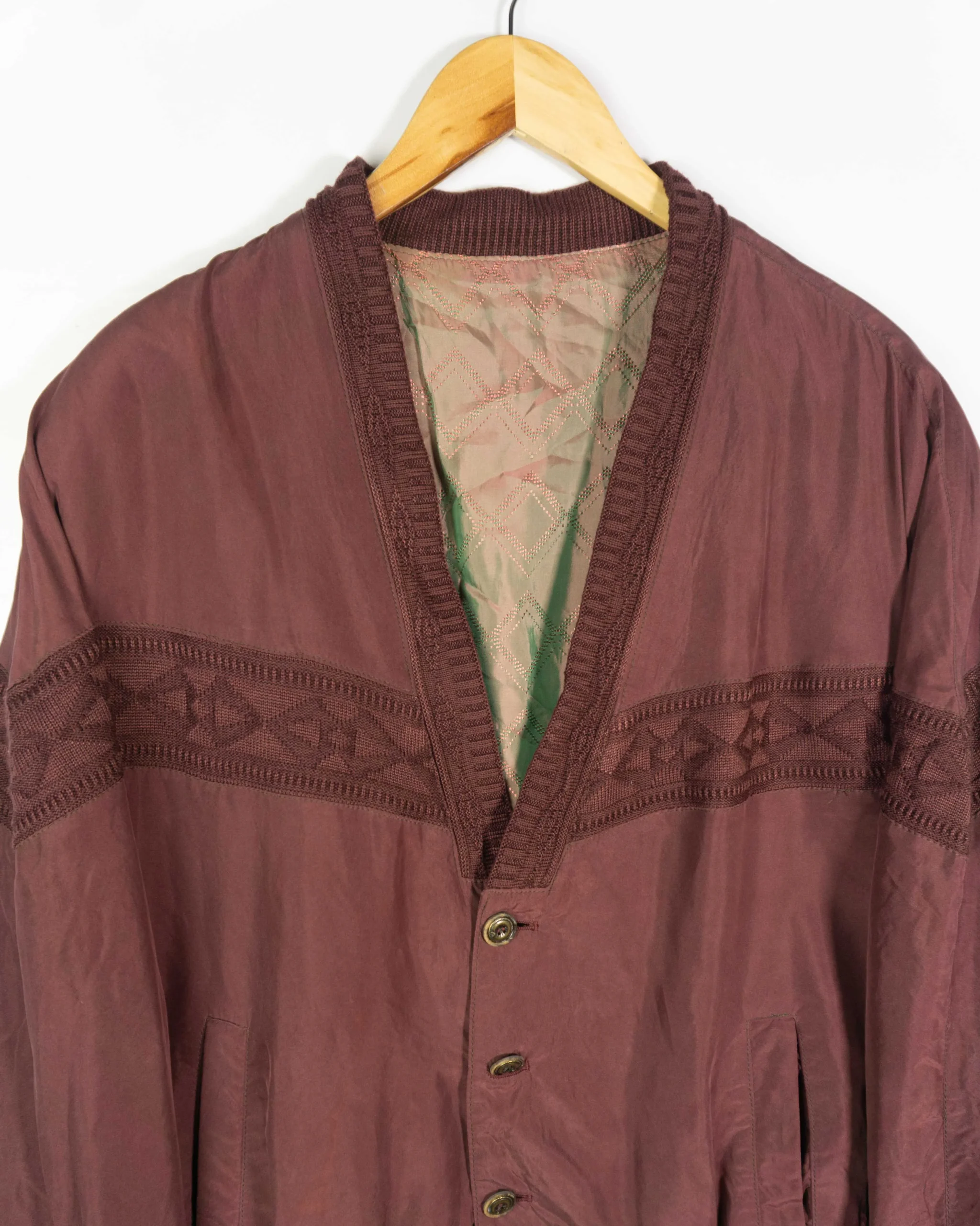 Cárdigan vintage 90s burdeos S - Lacaie Vintage Cárdigan vintage 90s burdeos S - Imagen 2