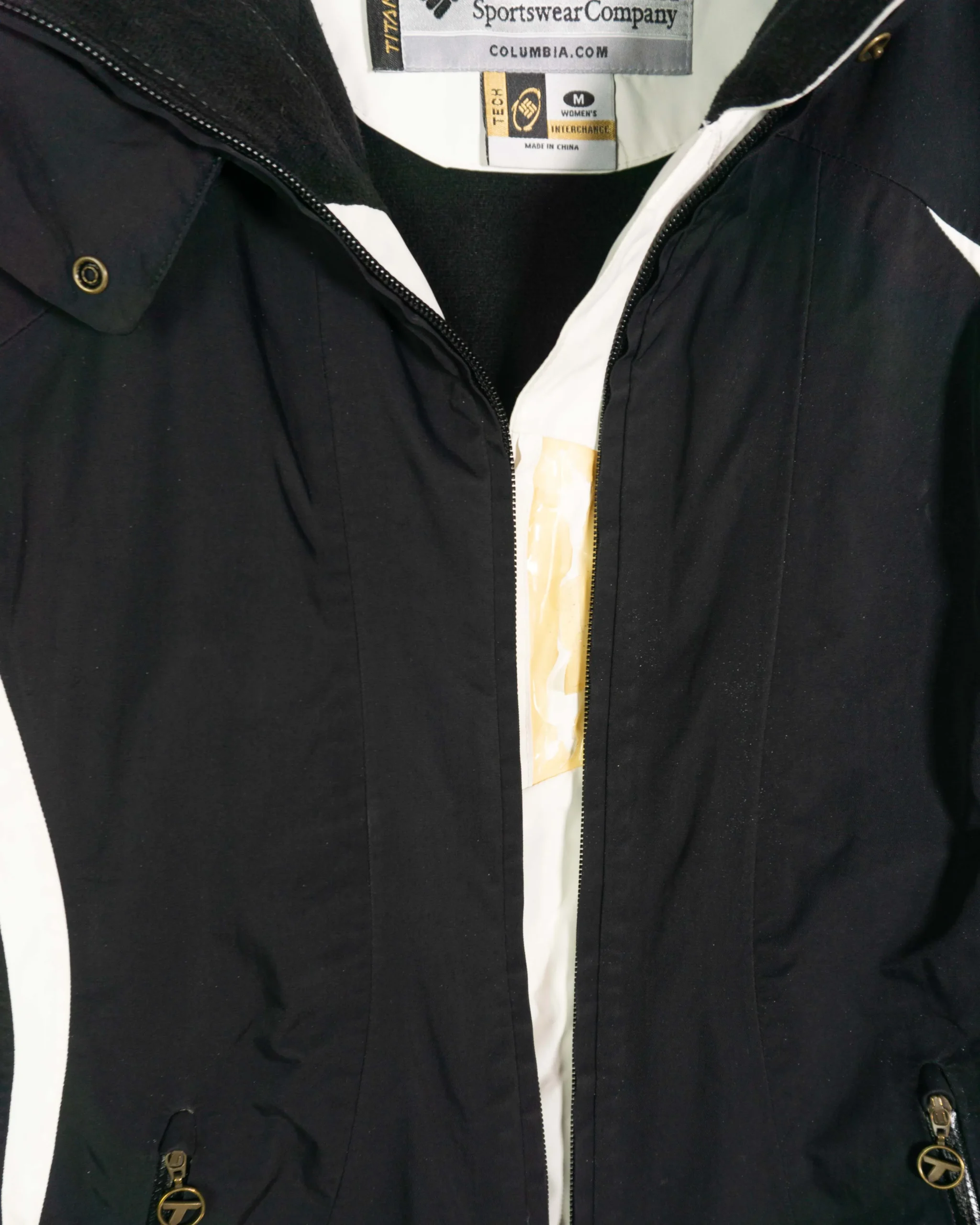 Abrigo mujer Columbia vintage 00s negro/blanco M - Lacaie Vintage Abrigo mujer Columbia vintage 00s negro/blanco M - Imagen 2