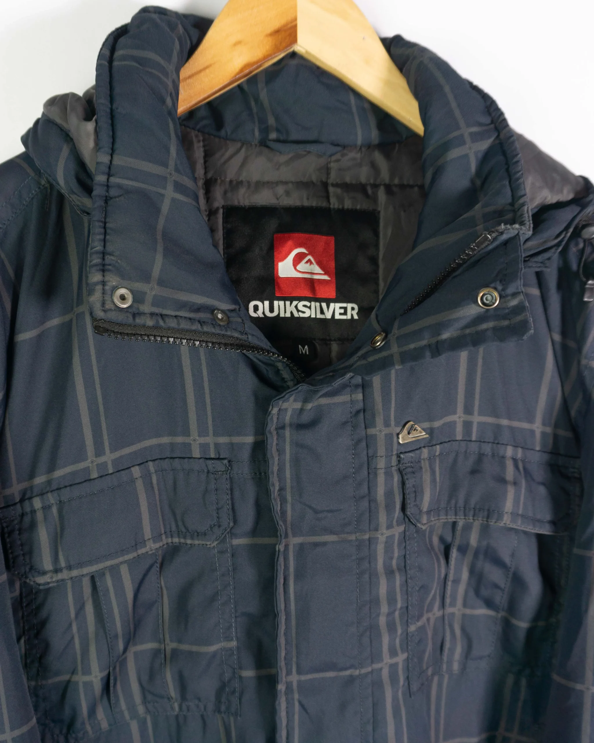 Abrigo Quiksilver vintage 00s gris M - Lacaie Vintage Abrigo Quiksilver vintage 00s gris M - Imagen 2