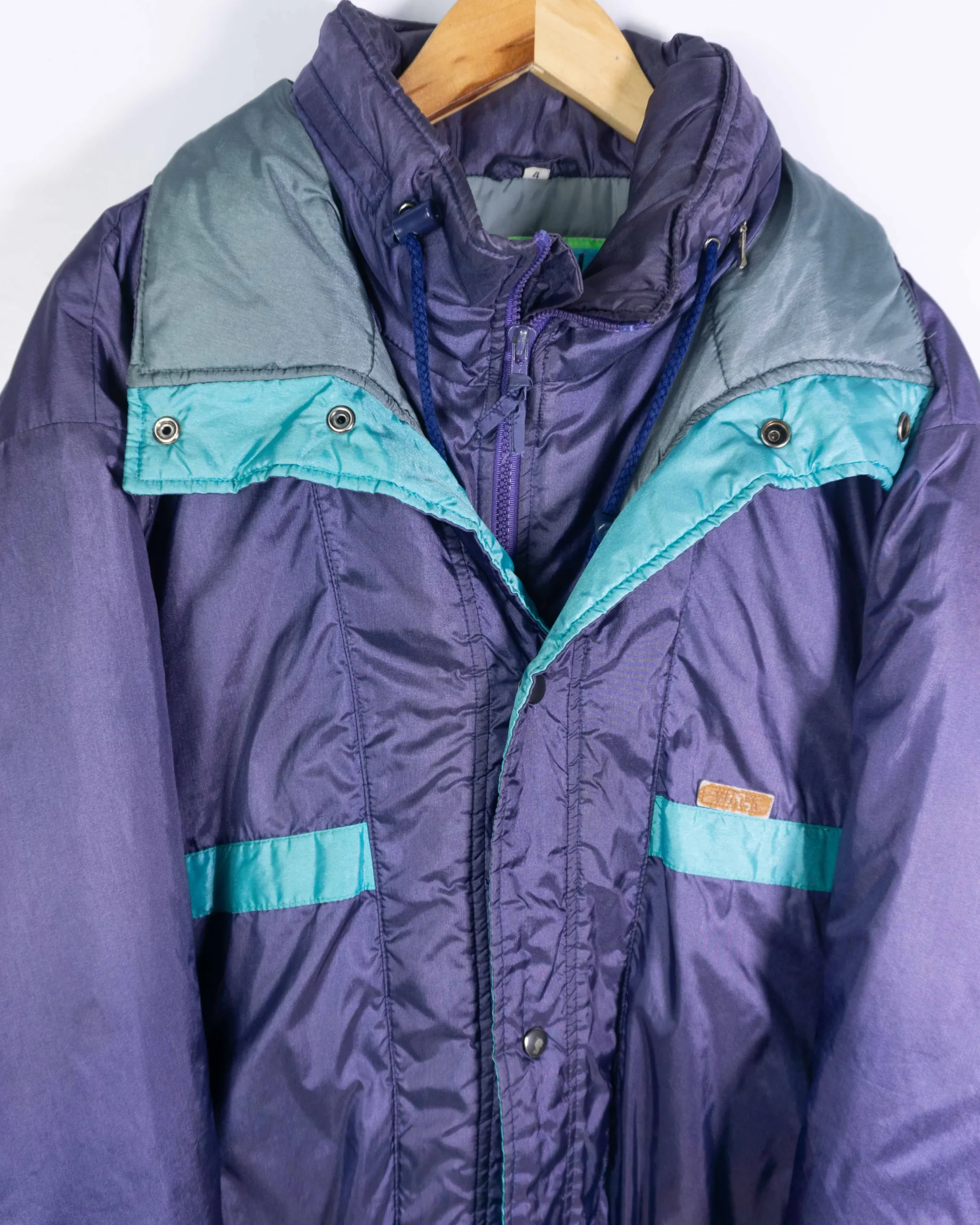 Abrigo acolchado vintage 90s morado M - Lacaie Vintage Abrigo acolchado vintage 90s morado M - Imagen 2