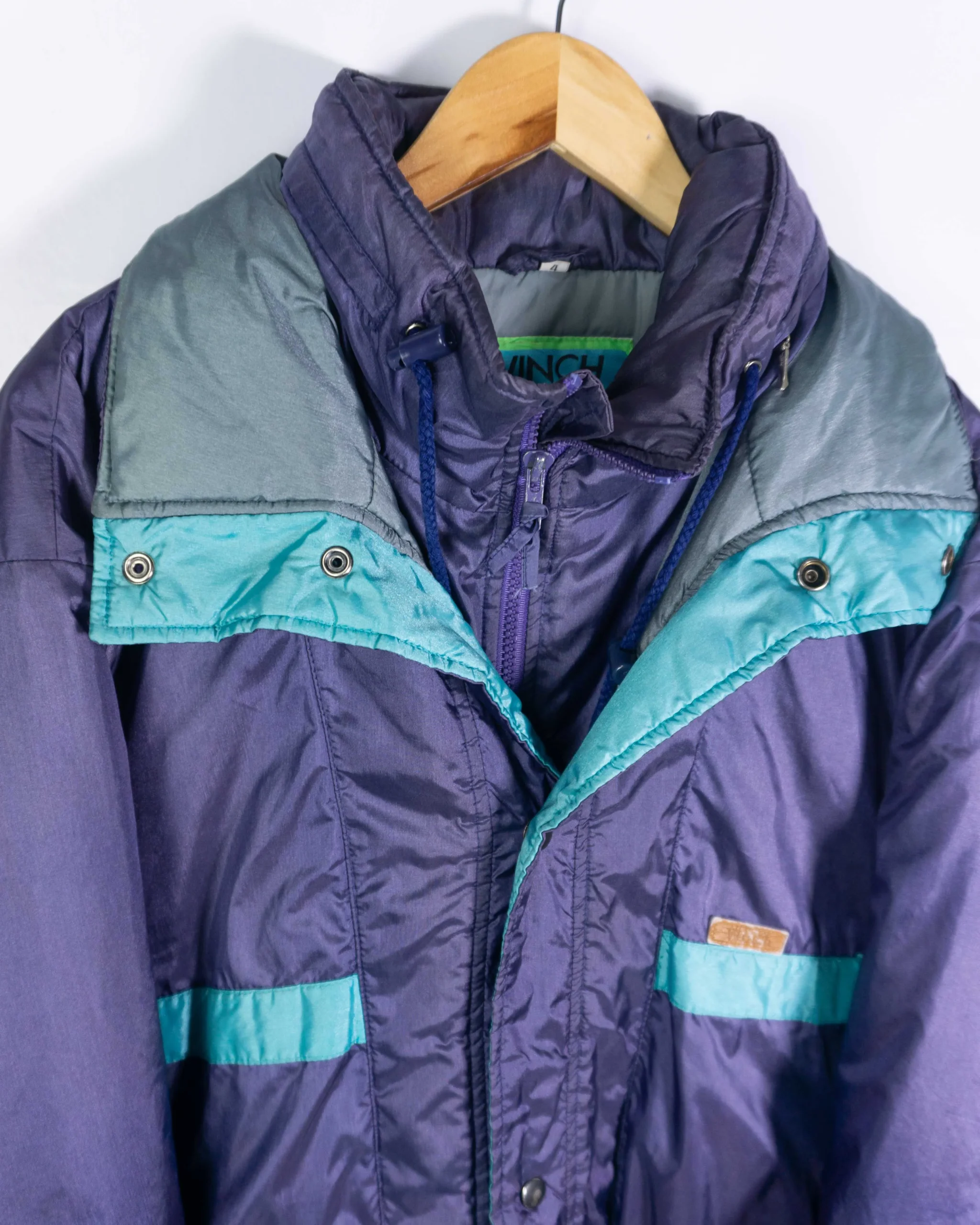 Abrigo acolchado vintage 90s morado M - Lacaie Vintage Abrigo acolchado vintage 90s morado M - Imagen 5