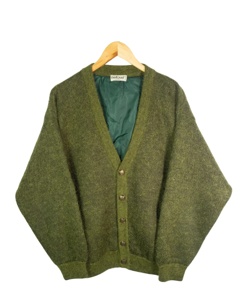 Cárdigan mohair vintage 90s verde L
