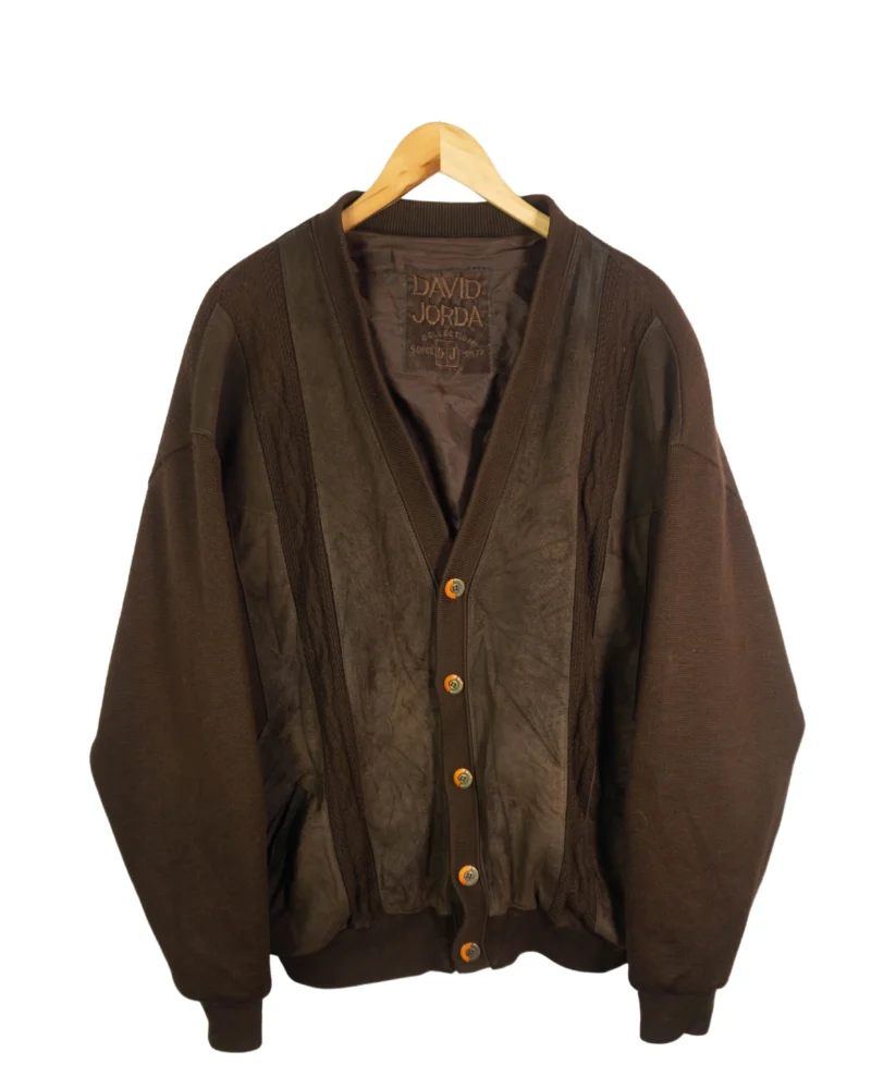 Cárdigan vintage 90s marrón XL