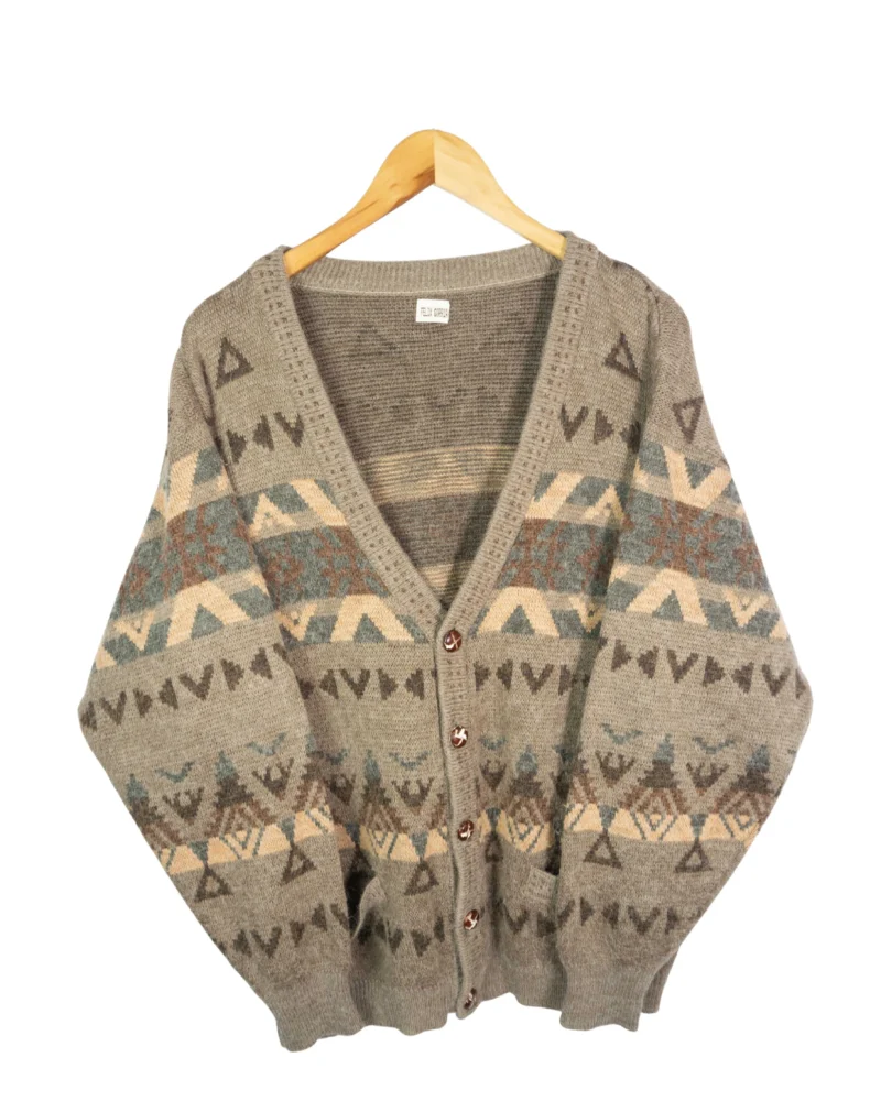 Cárdigan étnico vintage 90s M