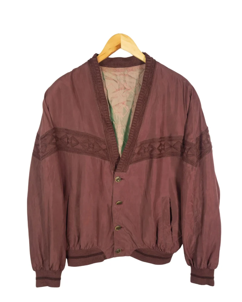 Cárdigan vintage 90s burdeos S