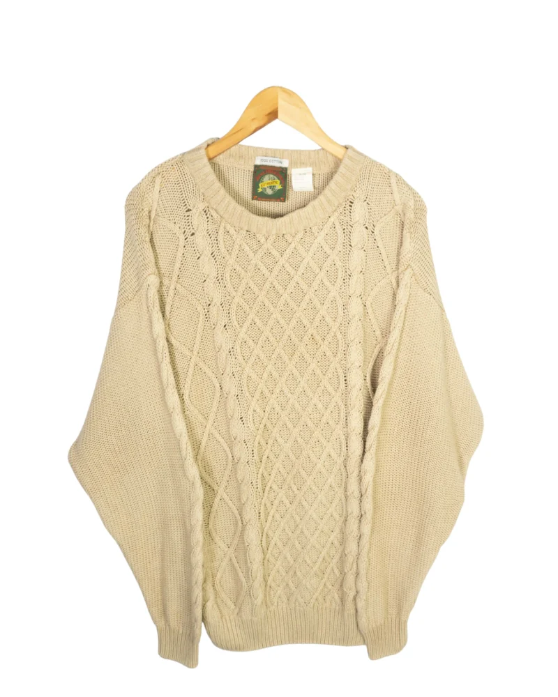 Jersey con textura vintage beige XL