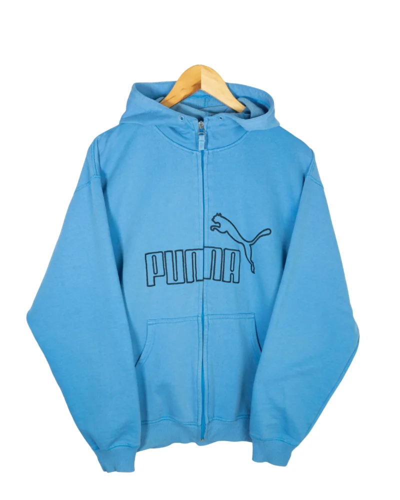 Sudadera con cremallera Puma vintage azul L