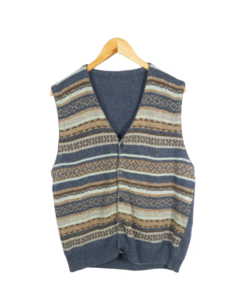 Chaleco étnico vintage 90s S