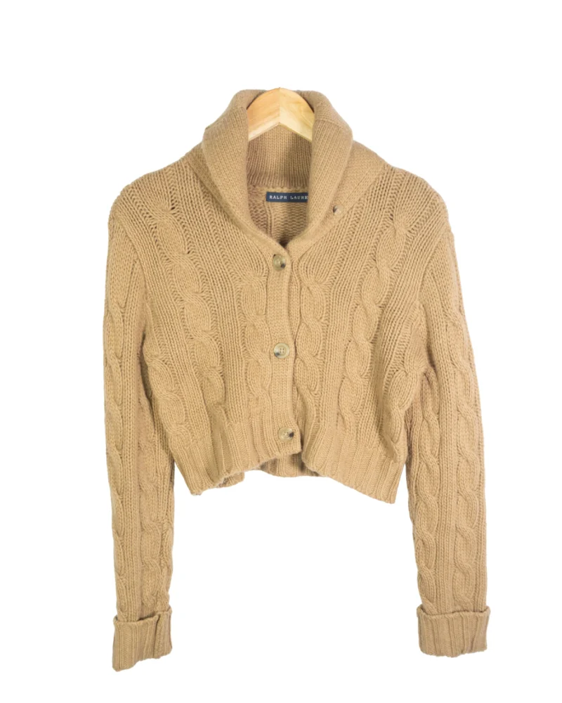 Cárdigan crop Ralph Lauren marrón S