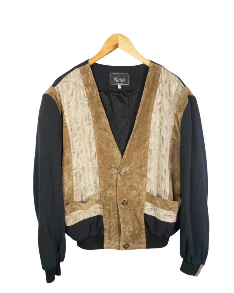 Cárdigan vintage 90s marrón/negro M