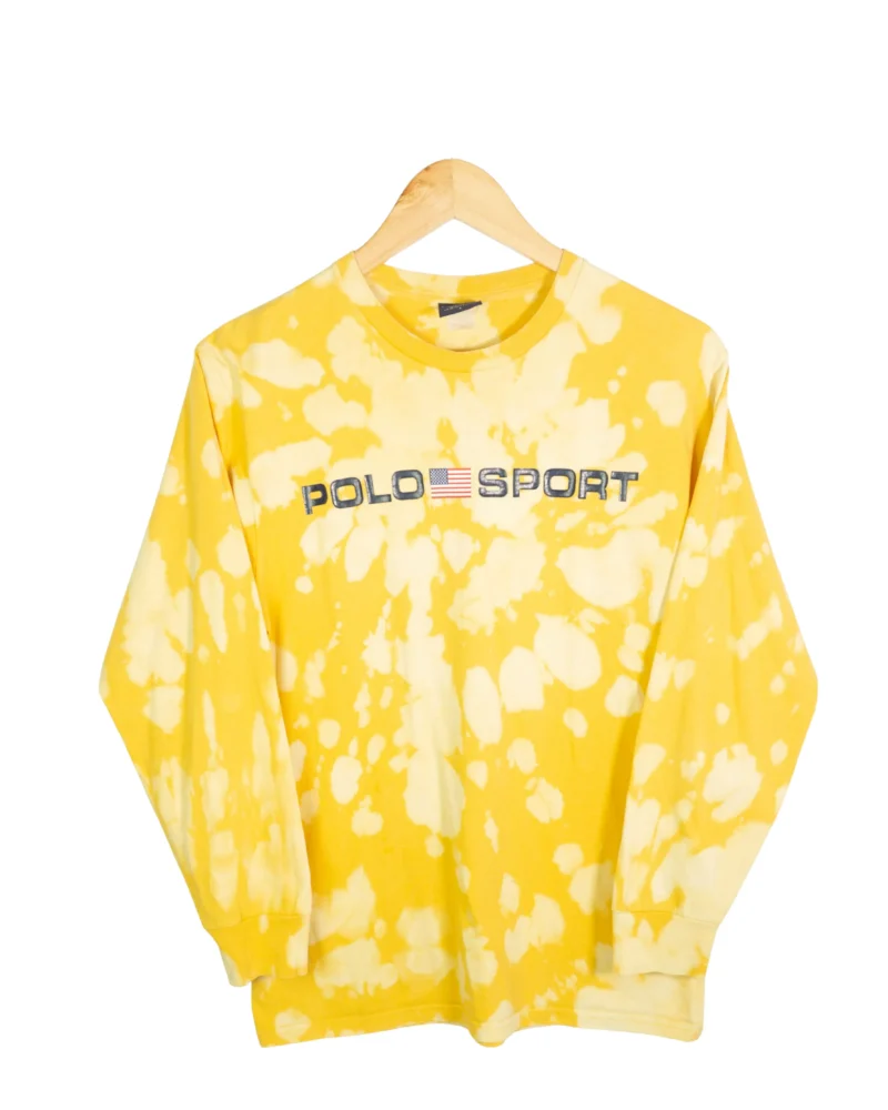 Camiseta manga larga Ralph Lauren tie dye amarilla S