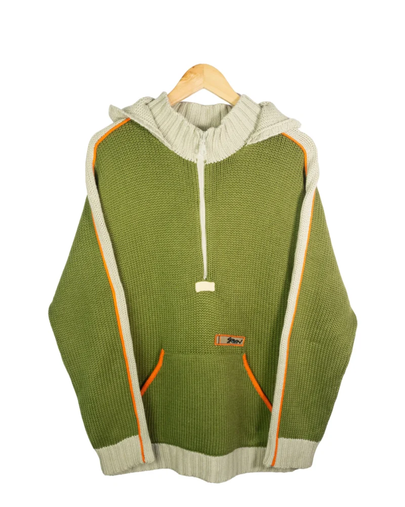 Sudadera tejida Y2K verde L