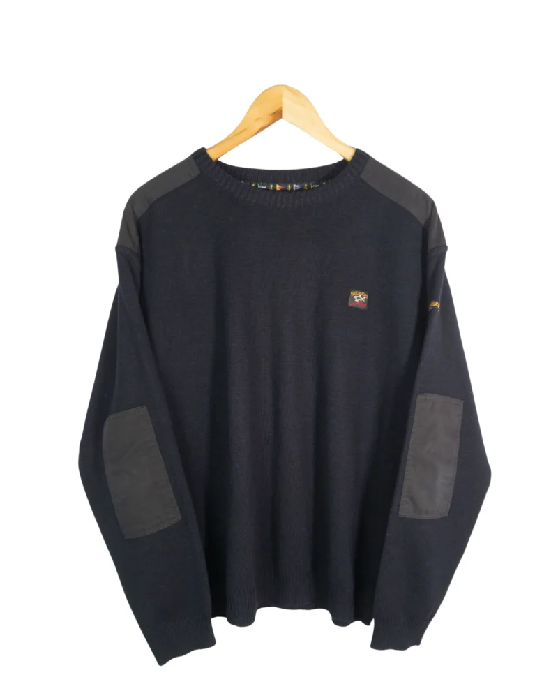 Jersey Paul Shark vintage 90s azul marino M