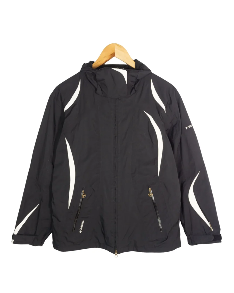 Abrigo mujer Columbia vintage 00s negro/blanco M