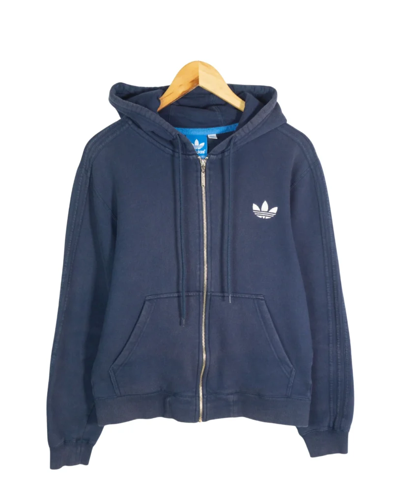 Sudadera con cremallera Adidas azul marino S