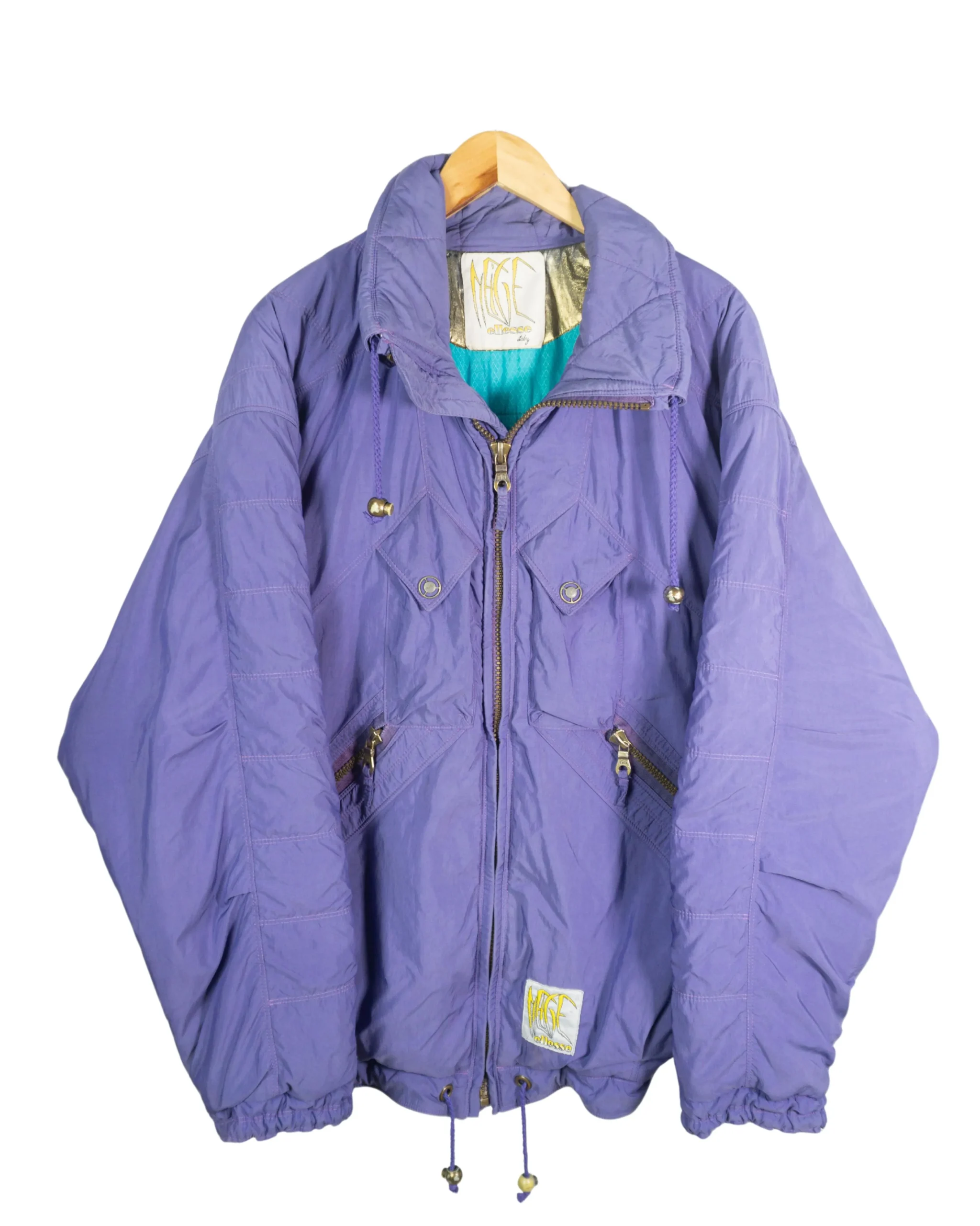 Abrigo acolchado Ellesse vintage 90s morado L - Lacaie Vintage Abrigo acolchado Ellesse vintage 90s morado L