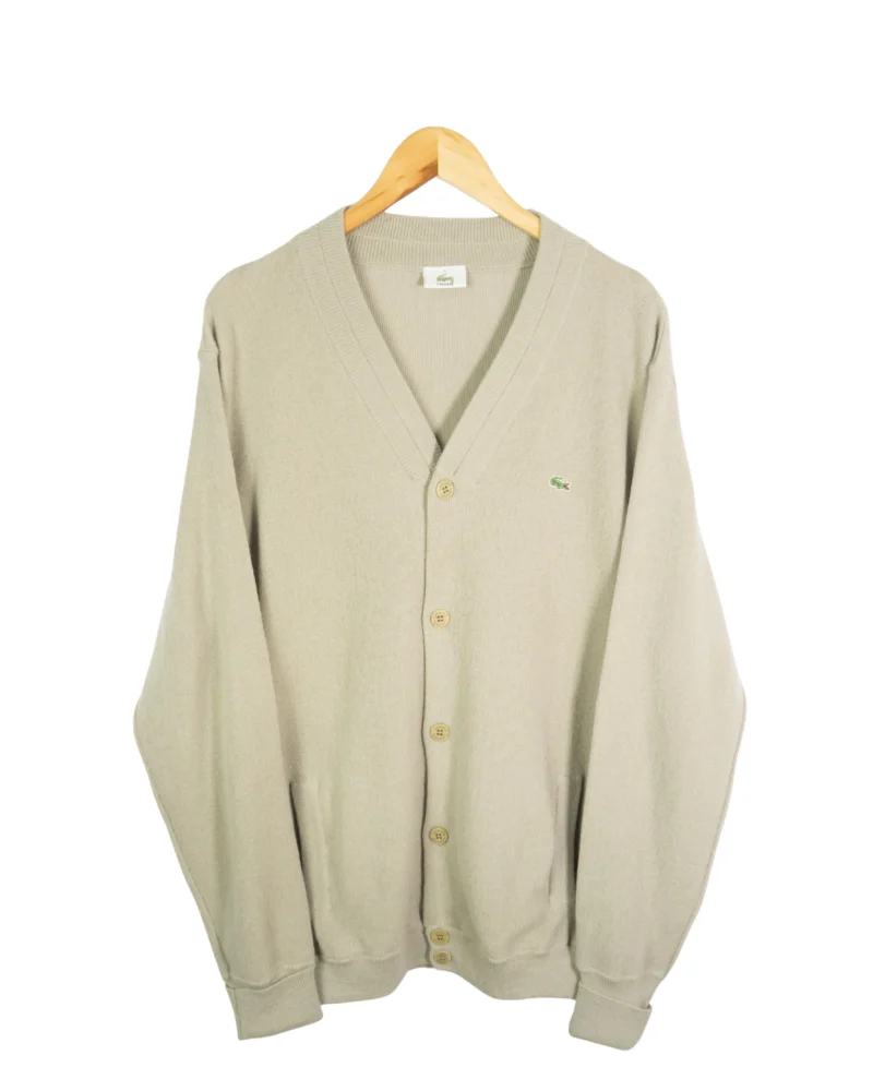 Cárdigan Lacoste vintage 00s marrón claro XL