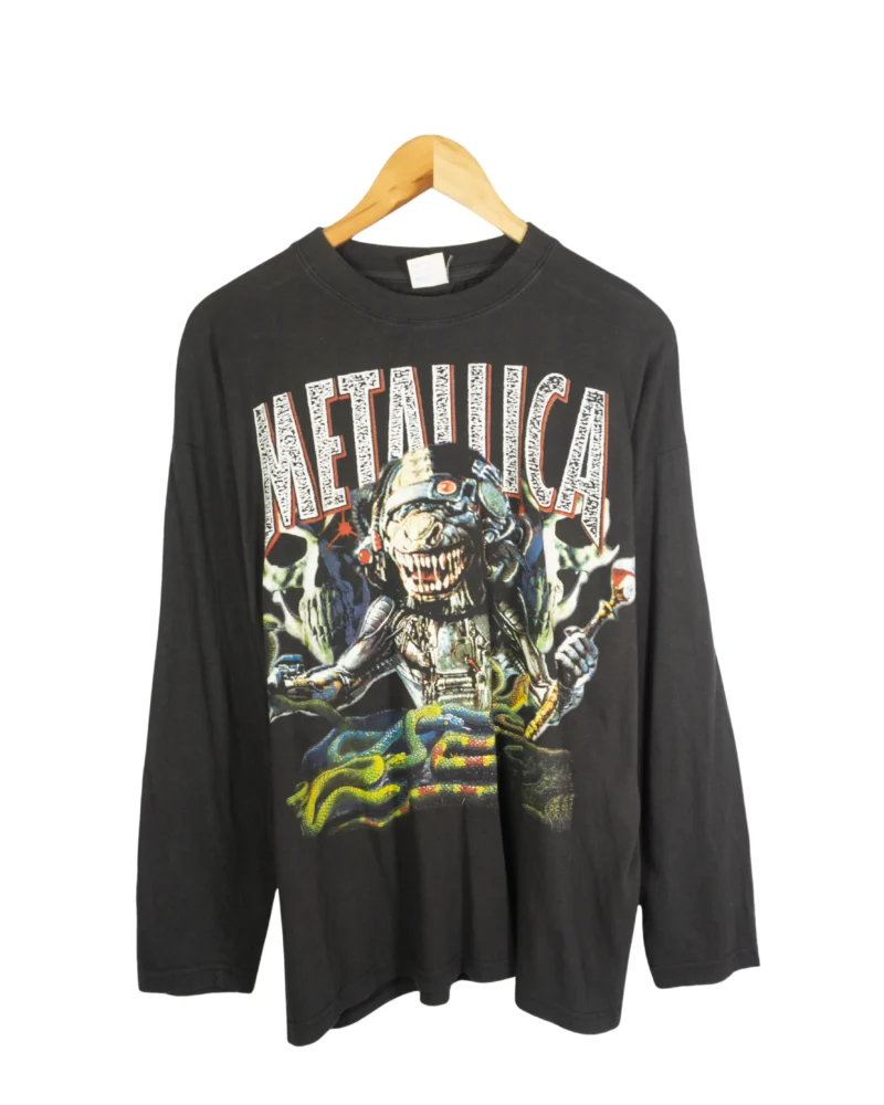 Camiseta promocional versión Europea Metallica vintage 00s negra M