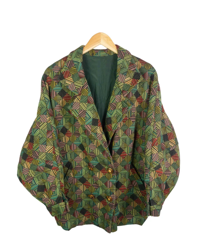 Chaqueta blazer vintage 90s estampado M