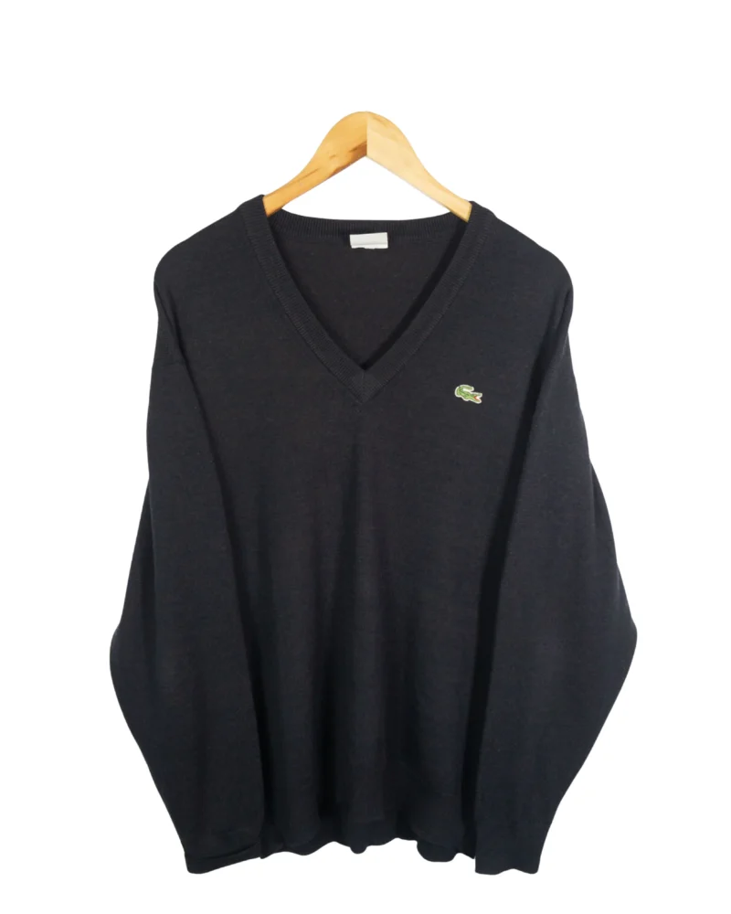 Jersey cuello pico Lacoste vintage 00s azul marino L