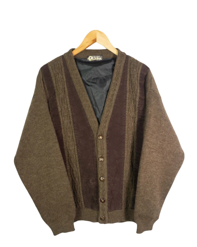 Cárdigan marrón vintage 90s M