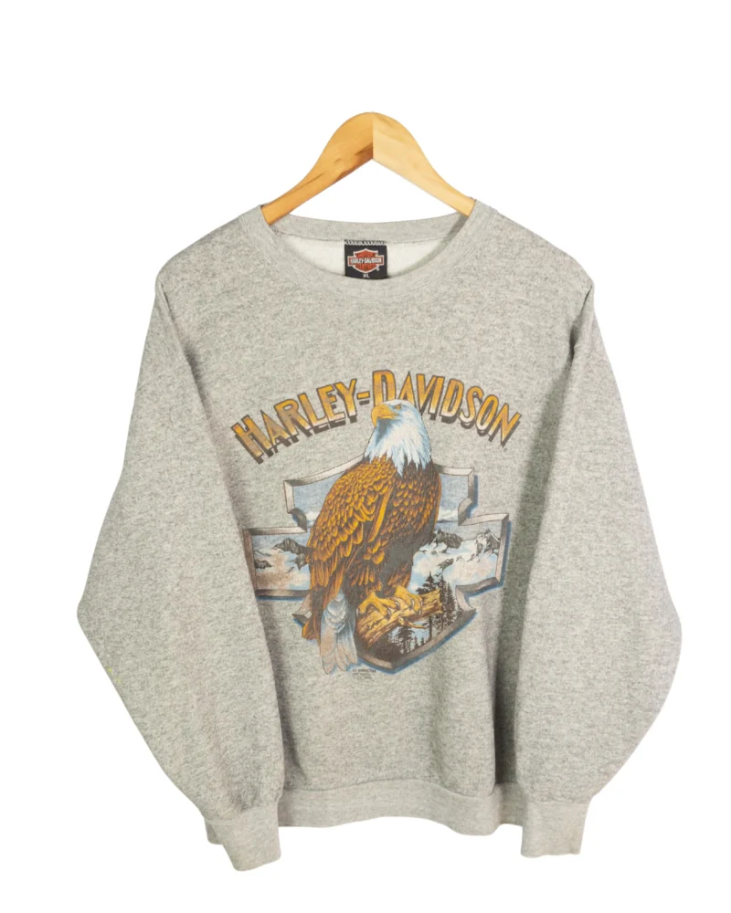 Sudadera Harley Davidson vintage gris 1990 S