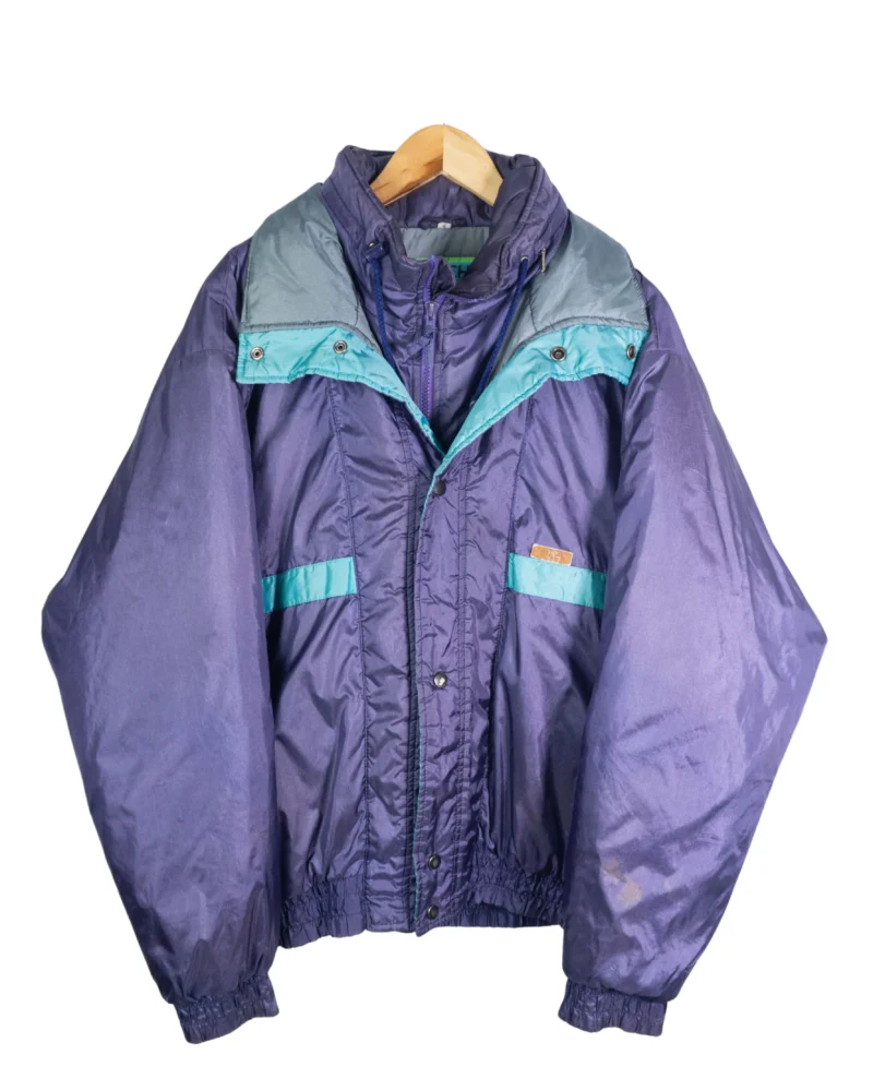 Abrigo acolchado vintage 90s morado M
