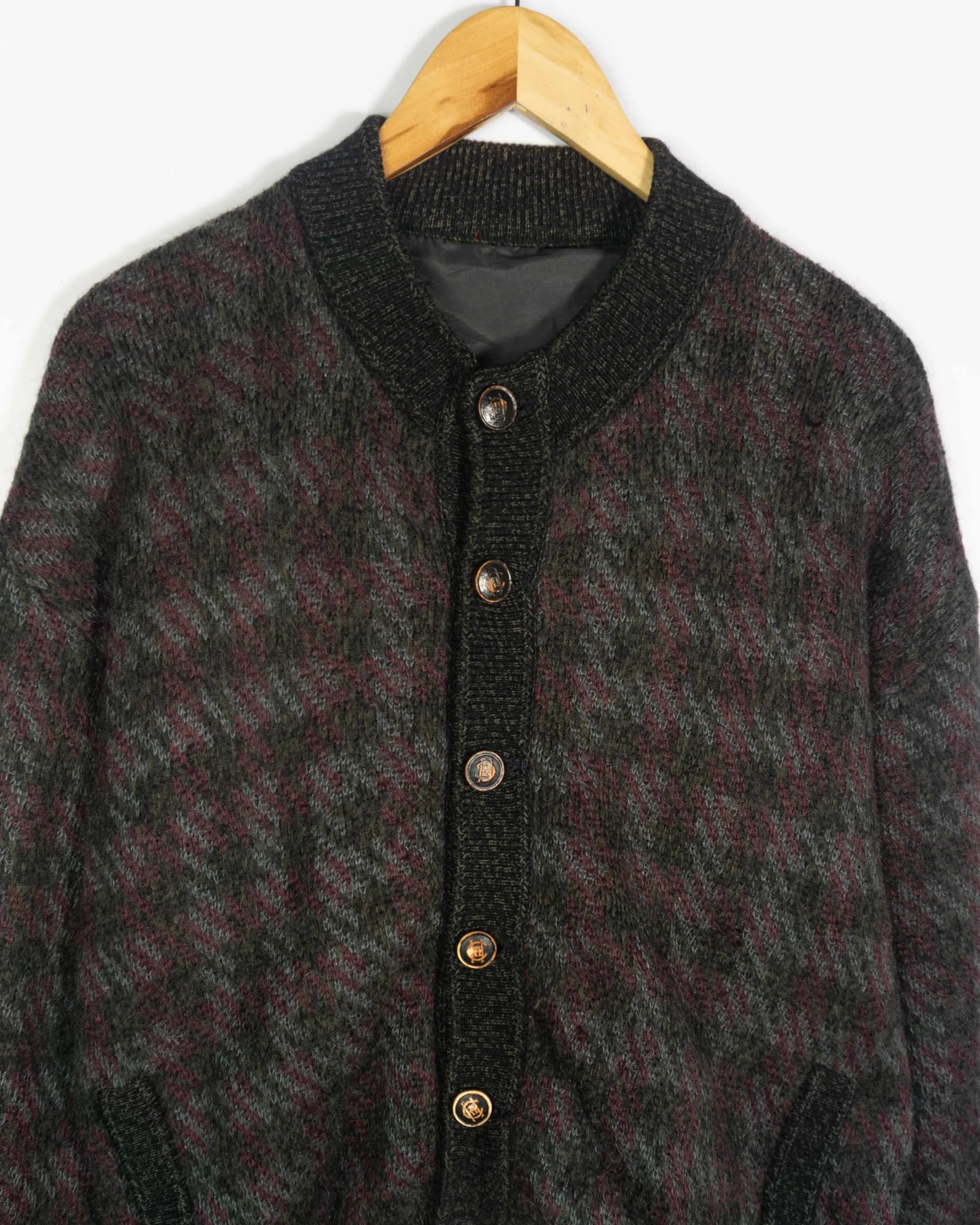 Cárdigan vintage 90s de cuadros S - Lacaie Vintage Cárdigan vintage 90s de cuadros S - Imagen 2