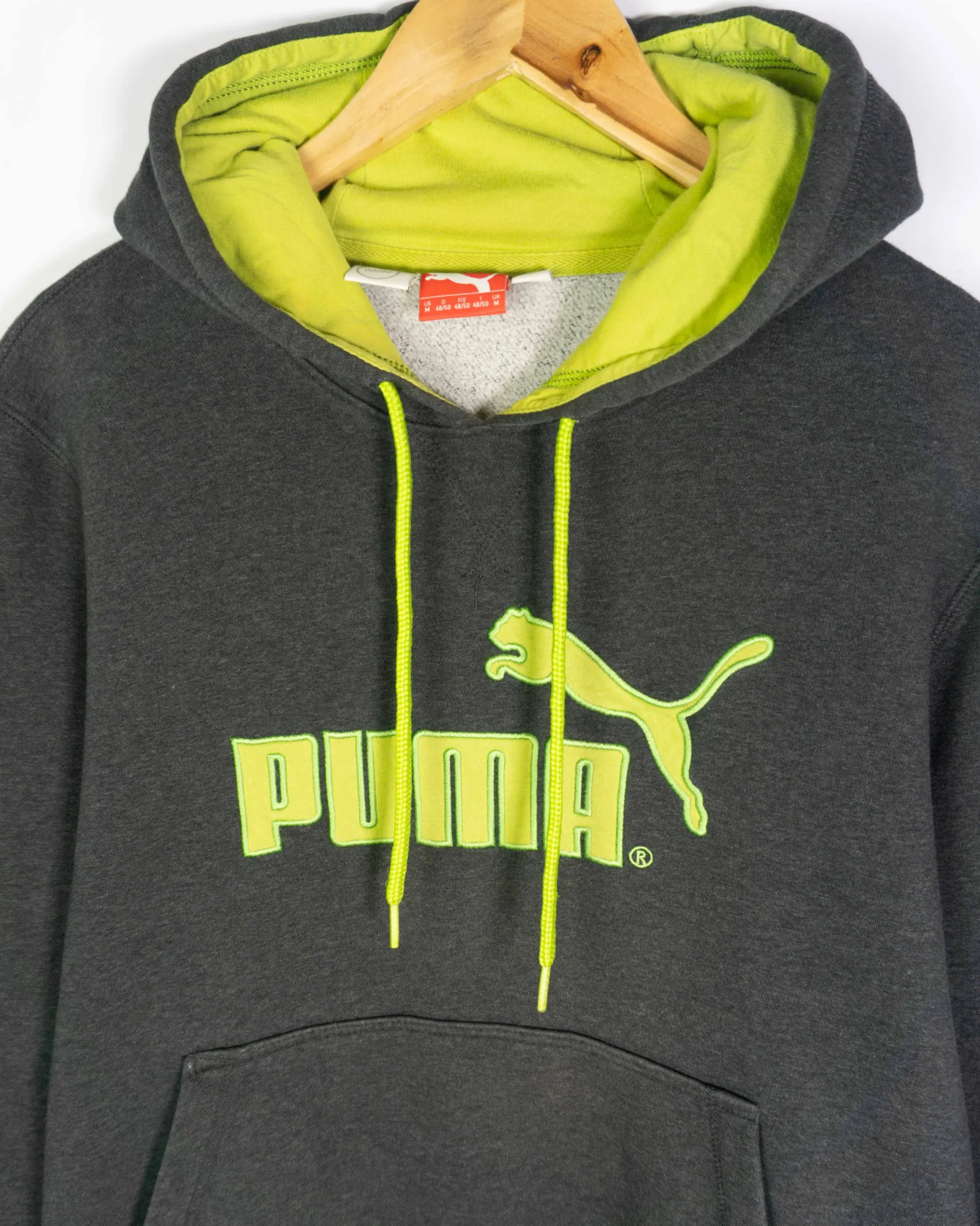 Sudadera Puma gris/verde M - Lacaie Vintage Sudadera Puma gris/verde M - Imagen 2