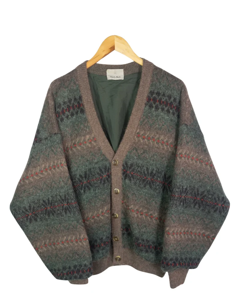 Cárdigan Charly Mach vintage 90s marrón L