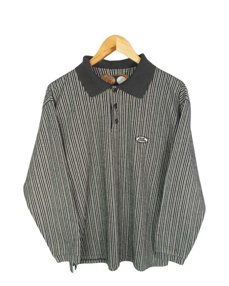 Jersey con botones Pepe Rivero vintage 90s negro/gris S