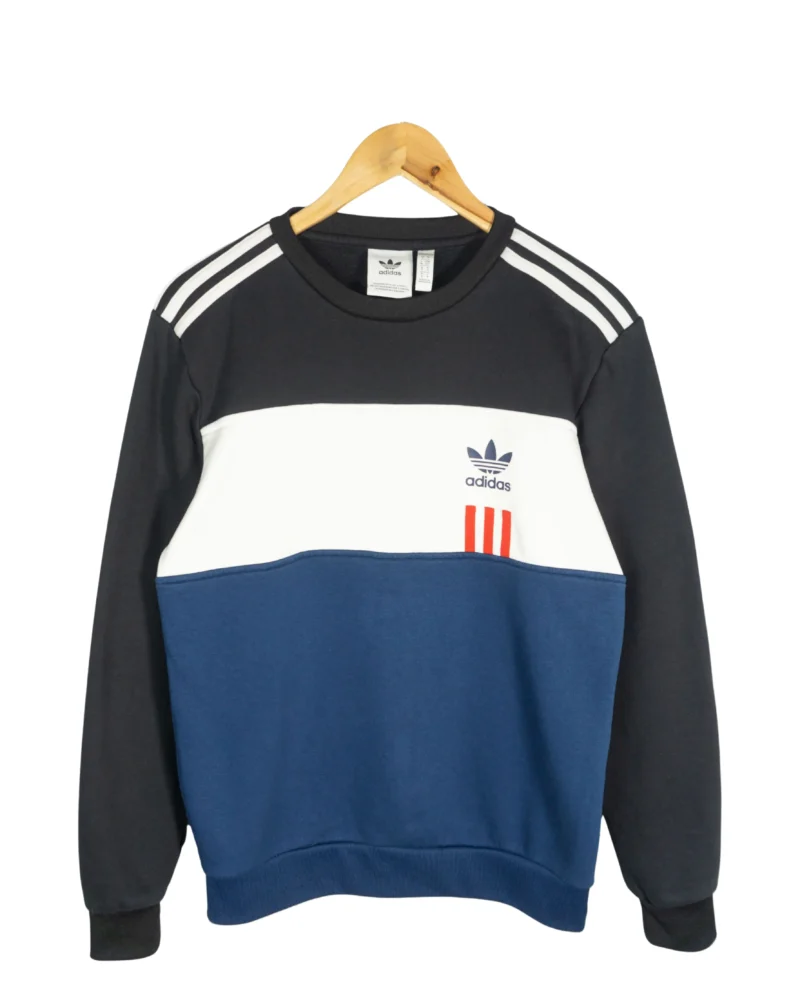 Sudadera Adidas negro/blanco/azul marino S