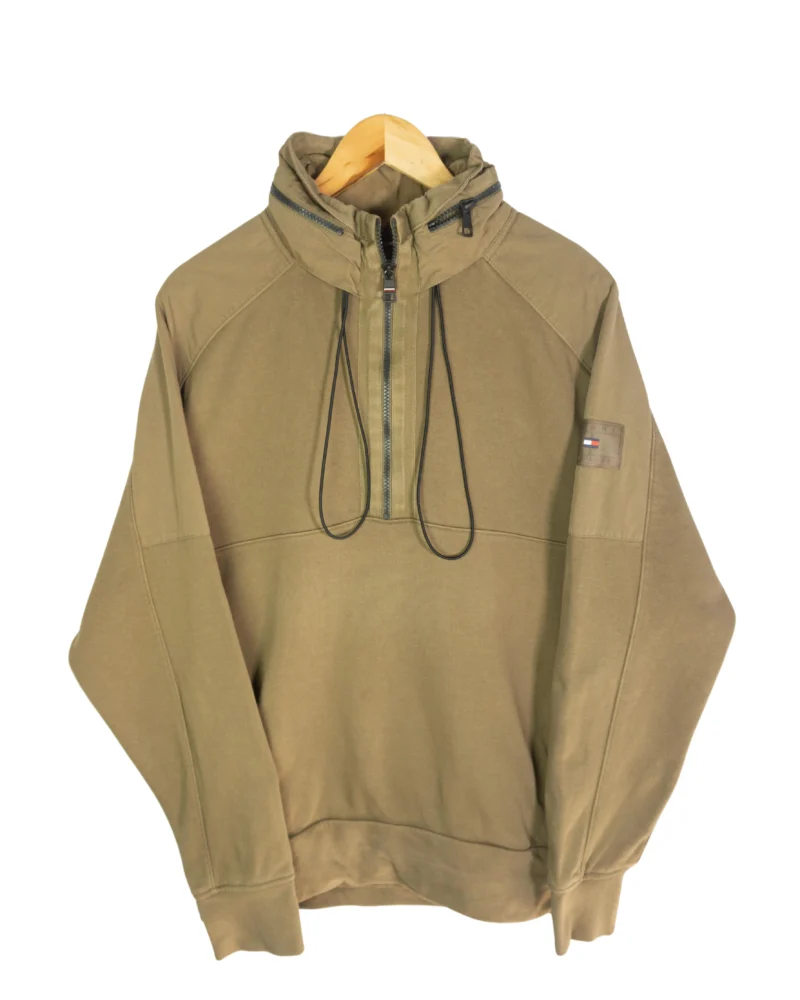 Sudadera 1/4 zip Tommy Hilfiger marrón L