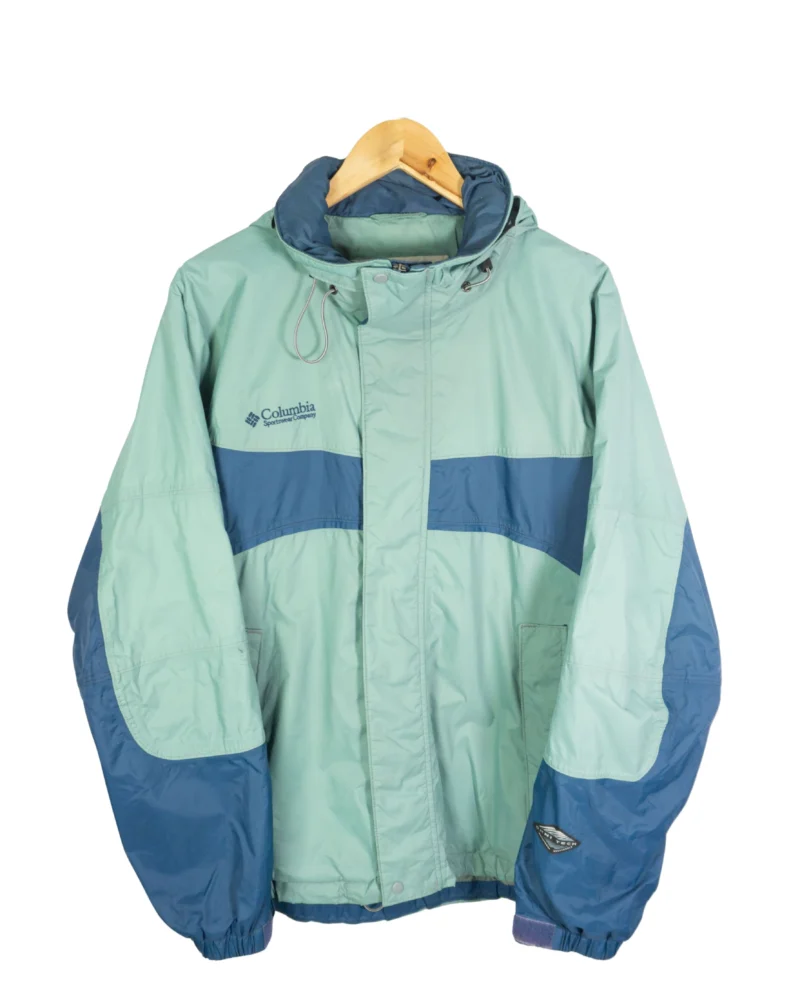Chaqueta impermeable Columbia vintage 00s gris/azul M