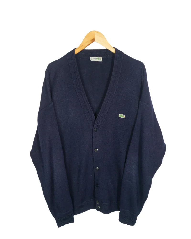 Cárdigan Lacoste vintage 90s azul marino L