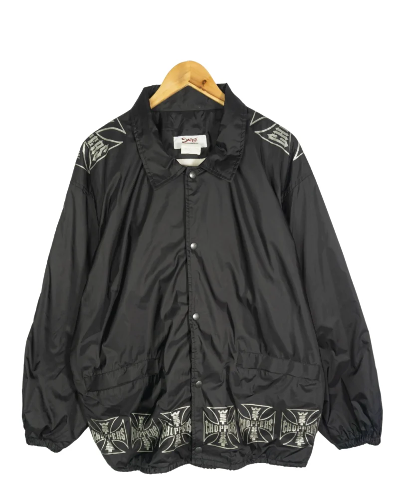 Chaqueta cortavientos West Coast choppers vintage 90s negro M