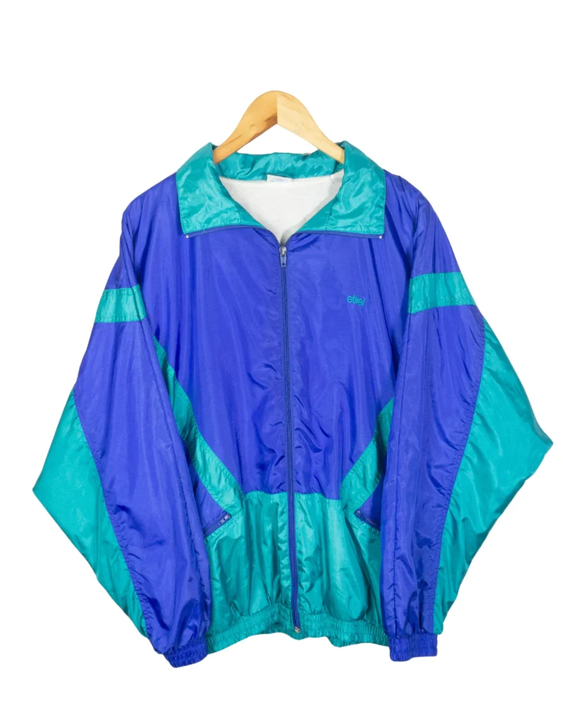 Chaqueta deportiva Etirel vintage 90s azul/verde L
