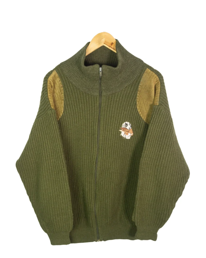 Chaqueta vintage 90s bordado marrón M