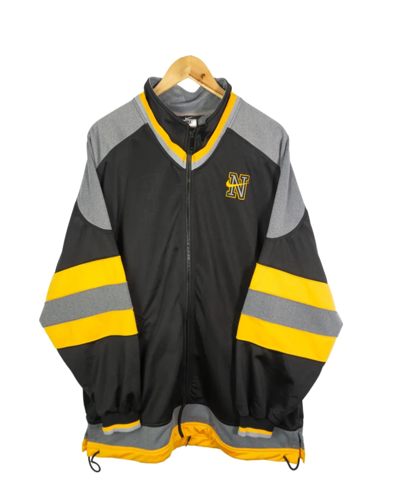 Chaqueta deportiva Nike vintage 90s negro/gris/amarillo XXL