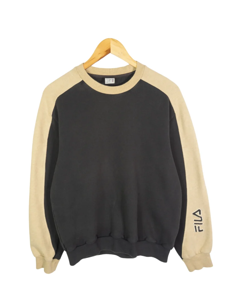 Sudadera Fila vintage 00s negro/beige S