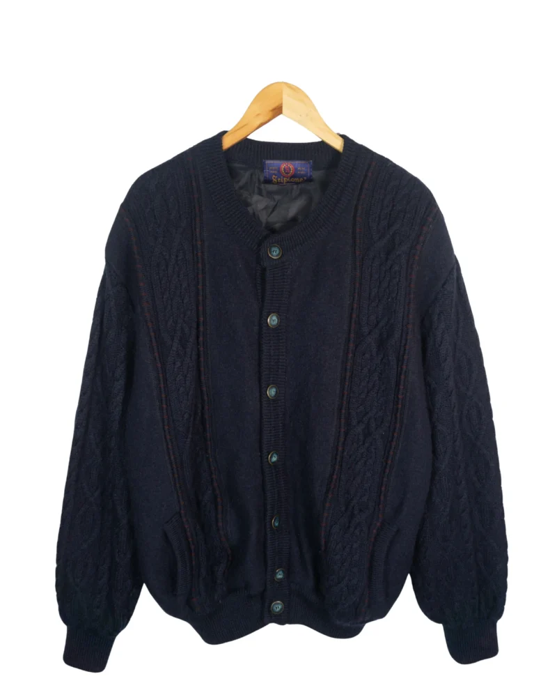 Cárdigan Scipione vintage 90s azul marino L