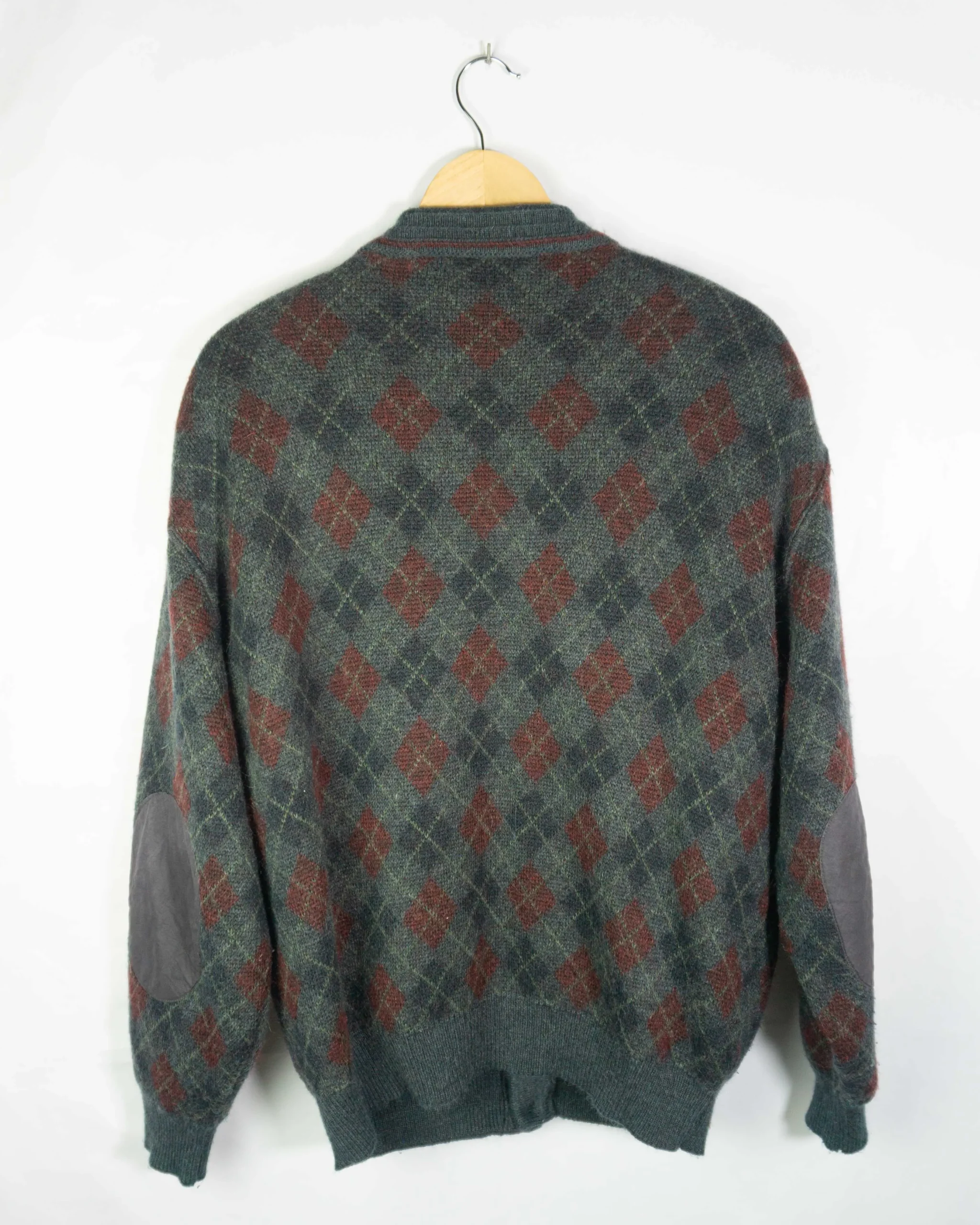 Cárdigan David Jorda vintage 90s rombos L - Lacaie Vintage Cárdigan David Jorda vintage 90s rombos L - Imagen 3