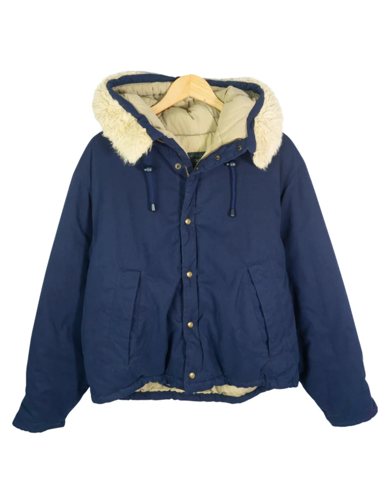 Abrigo acolchado Benetton vintage azul marino S