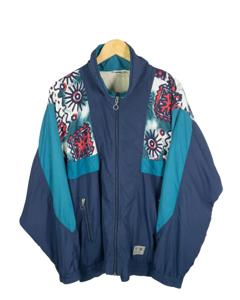 Chaqueta deportiva vintage 90s estampada XL