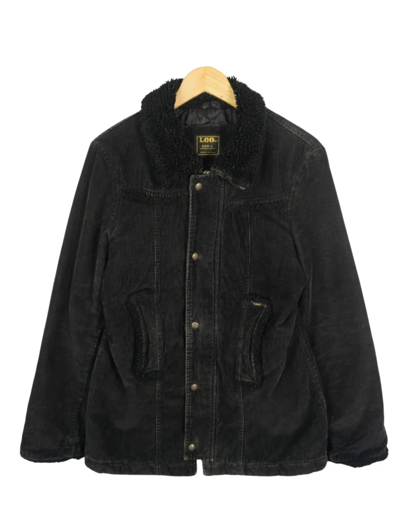 Chaqueta larga de pana mujer Lee vintage 00s negra L