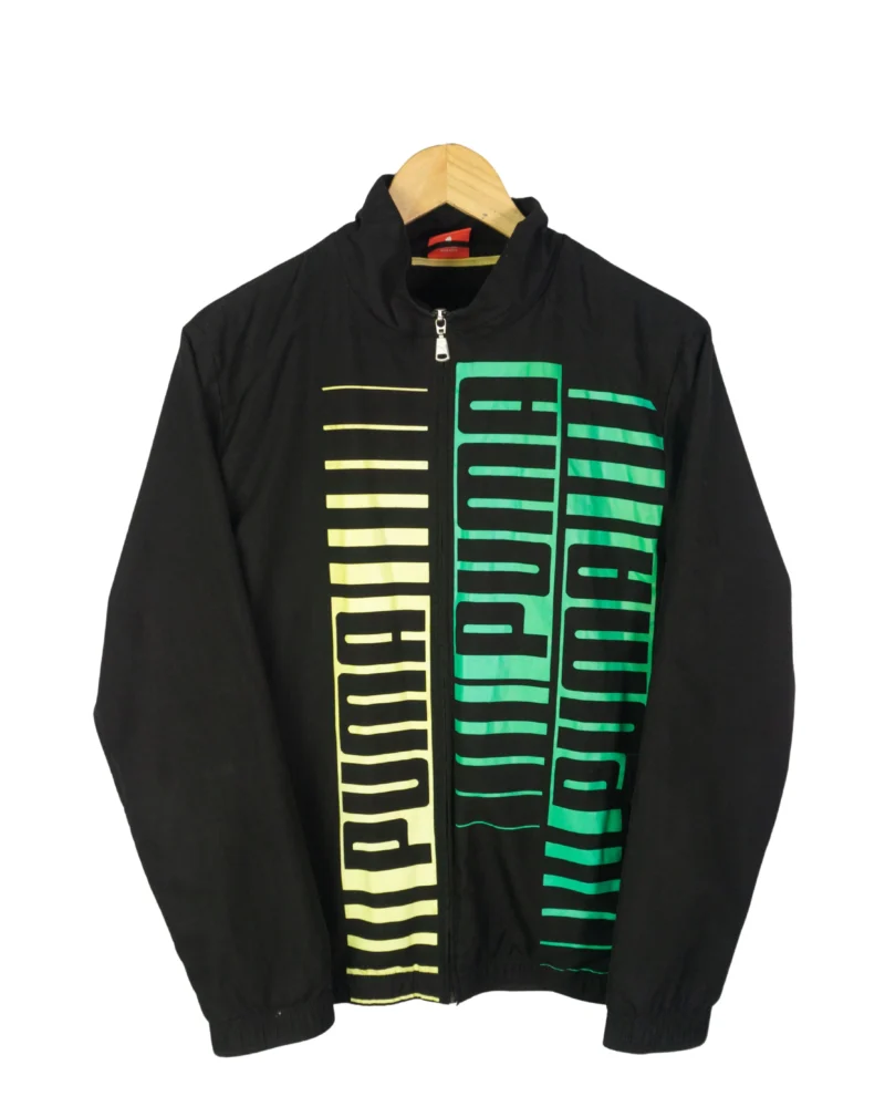 Chaqueta deportiva Puma negro/verde/amarillo S