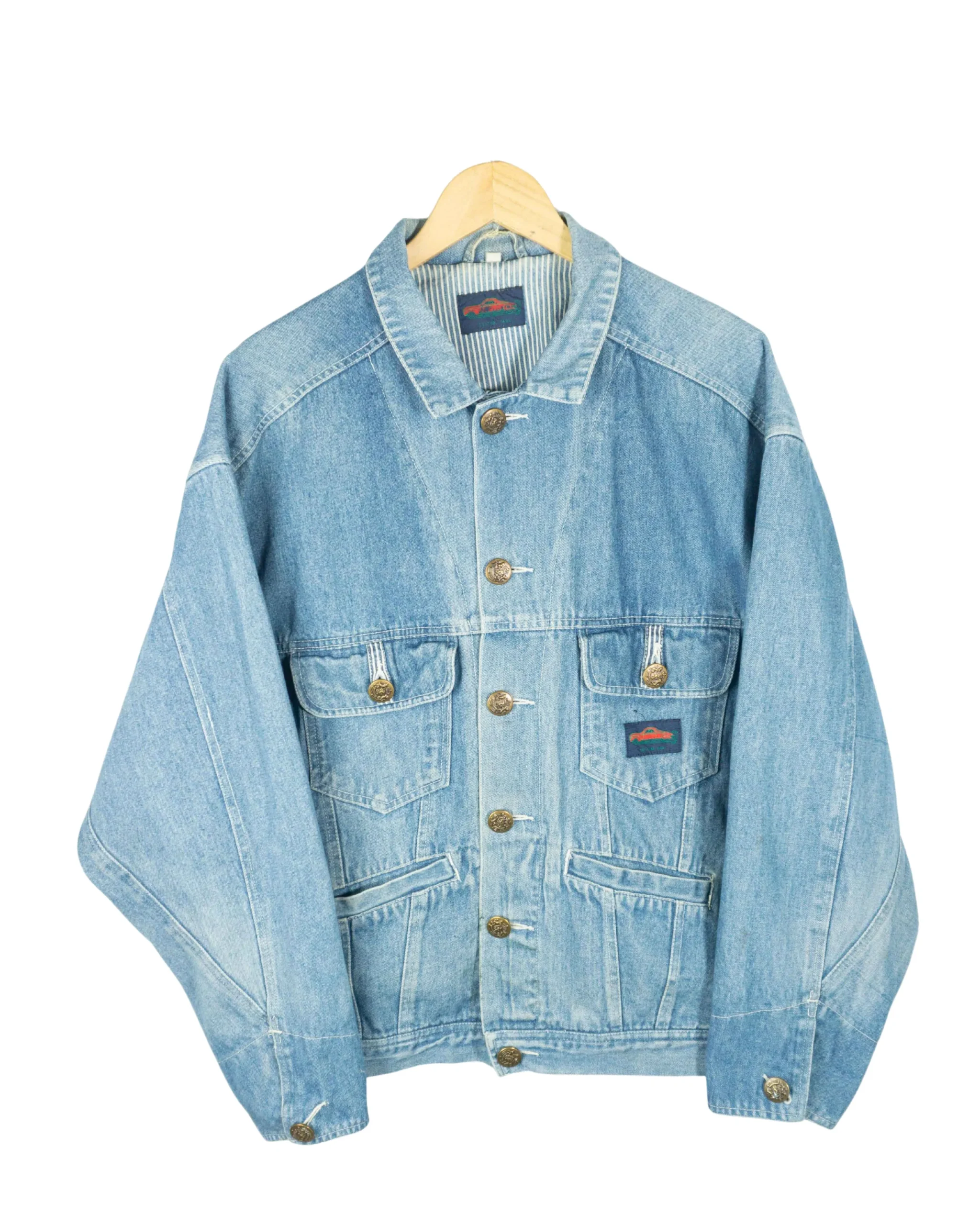 Chaqueta vaquera vintage 90s azul claro L - Lacaie Vintage Chaqueta vaquera vintage 90s azul claro L